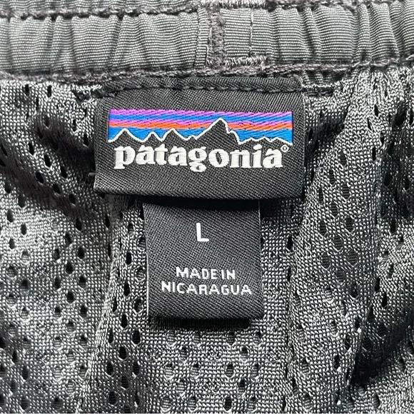 Patagonia Gray Baggies Athletic Shorts 58034 Elastic Waist Lined Tie Sz L - Picture 11 of 13